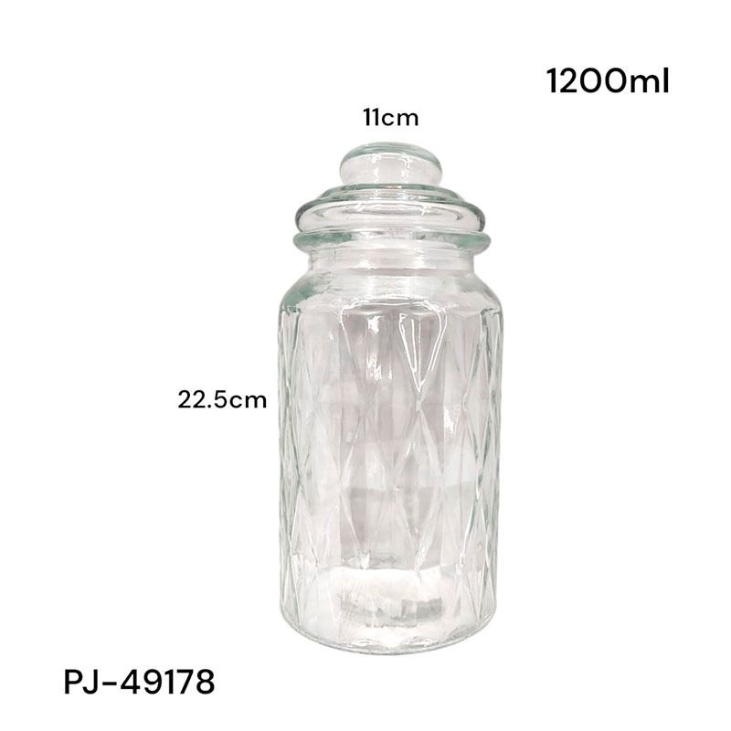 Envase con Tapa de Vidrio 1200ml PJ-49178 Selecto