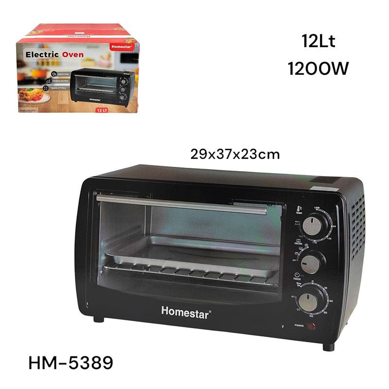 Horno Tostador Eléctrico 12L 1200W Homestar HM-5389 Homestar