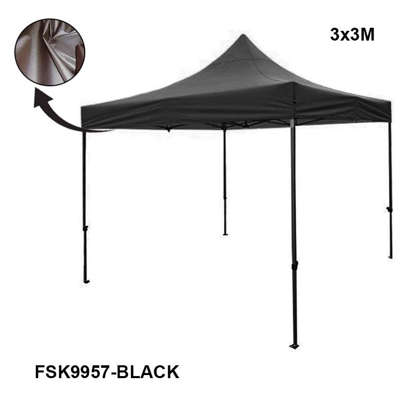 Tolda Plegable Negro 3x3m FSK9957-BLACK