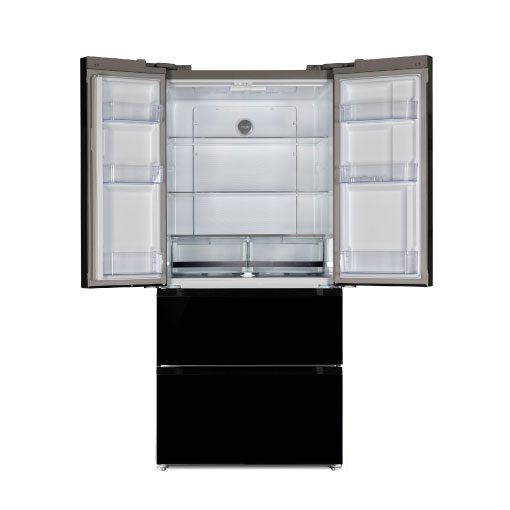Refrigeradora French Door de Vidrio Negro 17.88P3/508L Inverter BLACK-18D4P Drija DRIJA