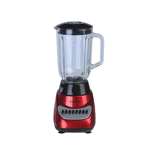 Licuadora Rojo Jarra Plástica 1.5L 10 Velocidades 400W Nisato NLI-410PPN NISATO