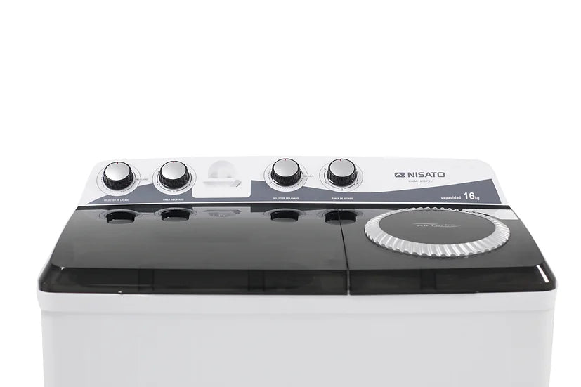 Lavadora Semi Automática de 16kg con Bomba Nisato NWM-1610PXL