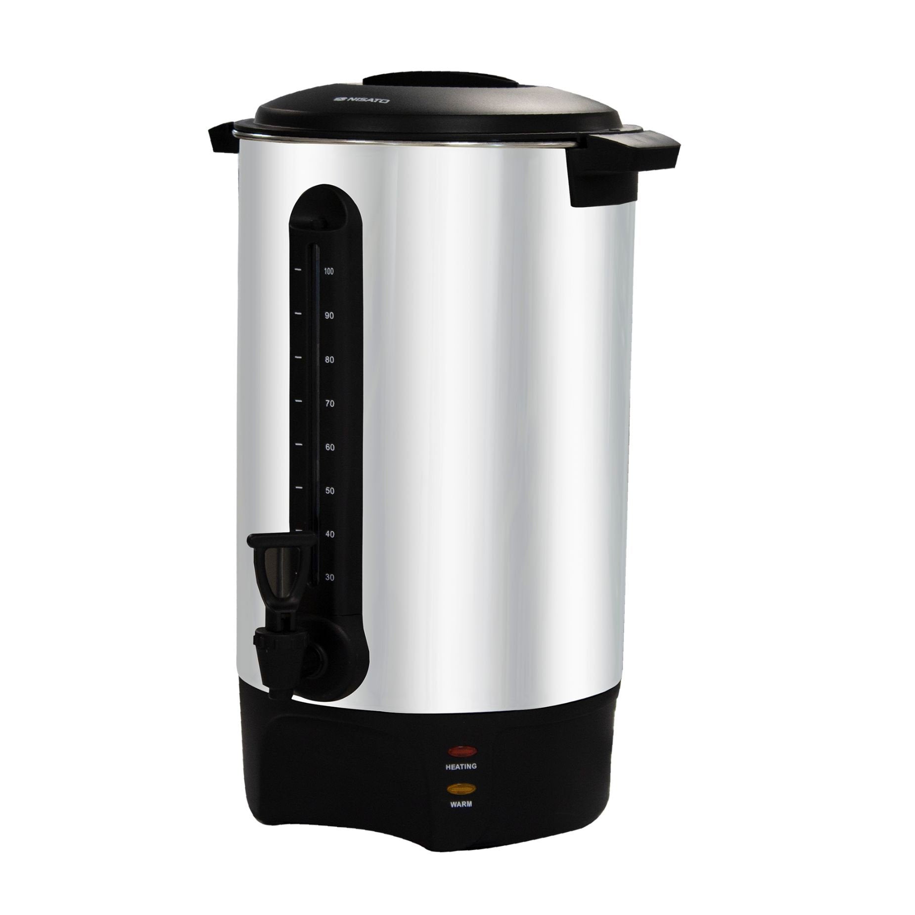Cafetera Percoladora de 100 Tazas Nisato NCU-100TZSNG
