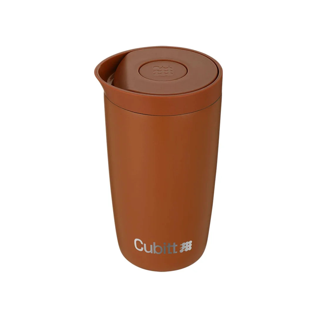 Vaso Mug Termo para Café con Interior Cerámico 12oz Tapa Press & Lift Terracota Cubitt CT-COF9O