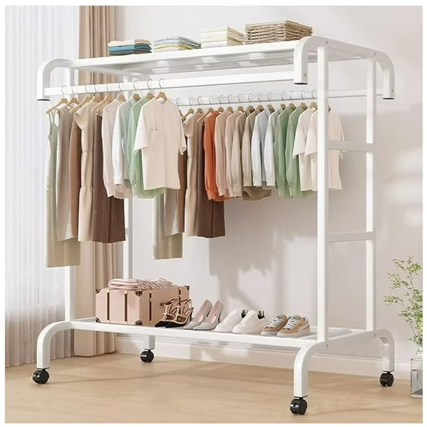 Perchero de Ropa Organizador Blanco Diseño Moderno 157x91x44cm FSK10952 Selecto