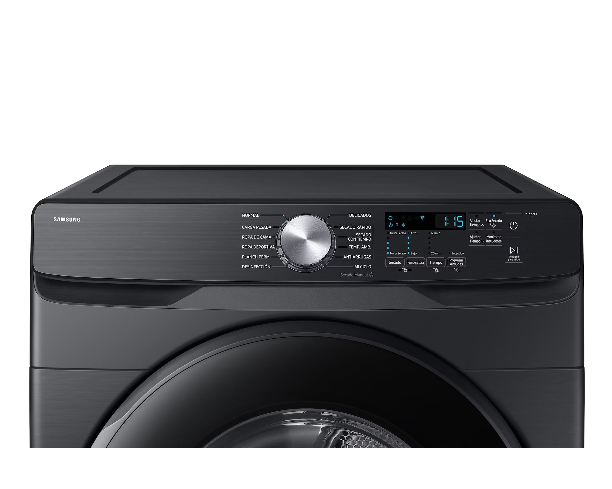 Secadora a Gas Carga Frontal 24kg Sensor Dry Negro Samsung DV24DG8000PVAP Samsung