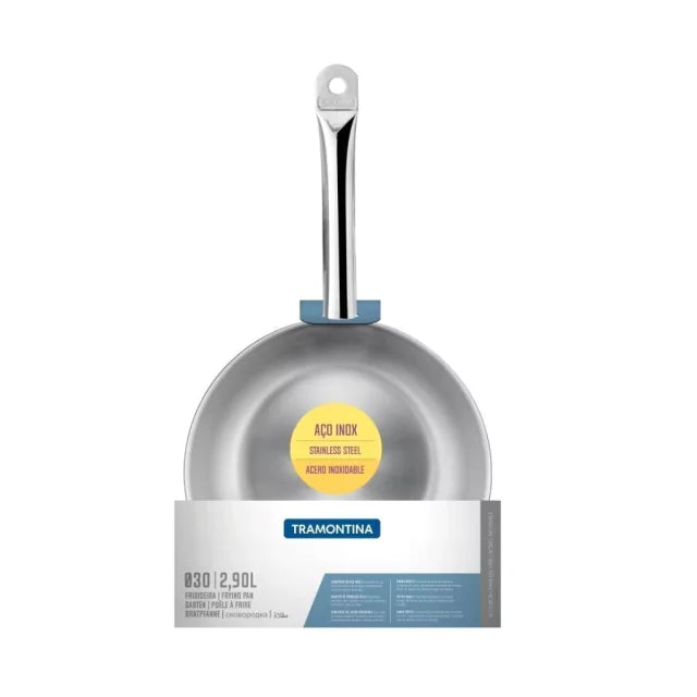 Sartén Tramontina Profesional de Acero Inoxidable con Triple Fondo de 30cm 62635/300
