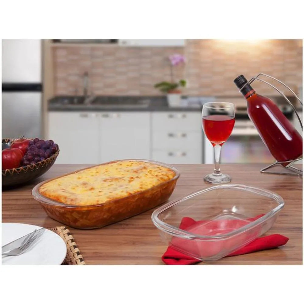 Set 2 Bandeja de Vidrio Asadera 3.0L/1.8L 15120200791391 Selecto