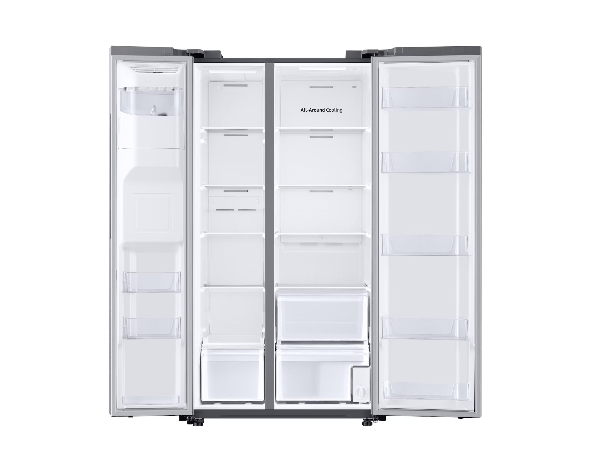 Refrigeradora Side by Side 22p3 con Dispensador de Agua e Hielo Silver all Around Cooling Inverter Samsung RS22T5200S9/AP Samsung