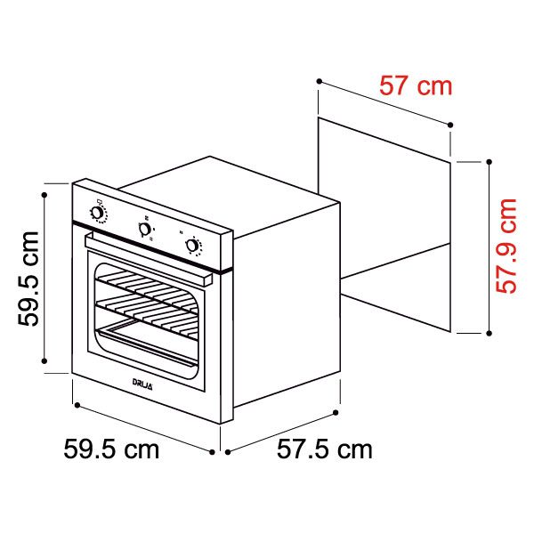 Horno Eléctrico Latino 60 Black Drija DRIJA