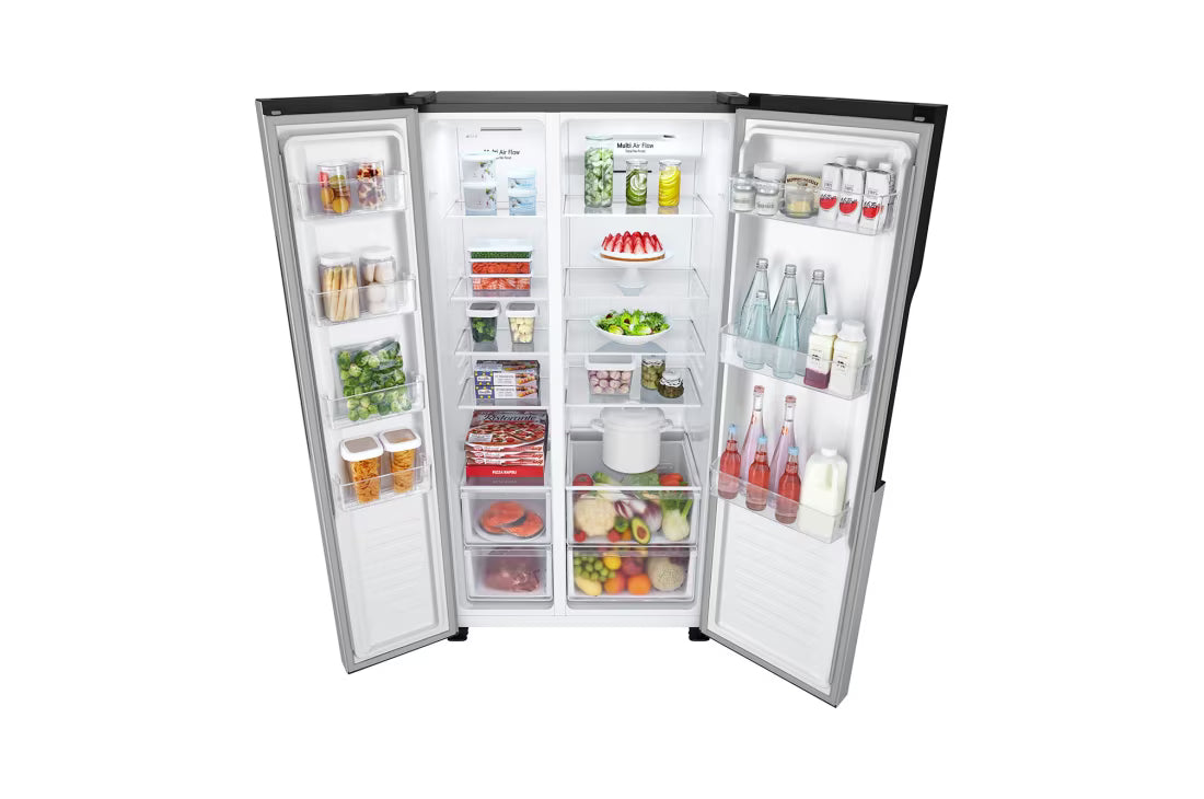 Refrigeradora Side by Side 18p3 Inverter Pantalla LED Táctil Platinum Silver LG GS51BPP LG