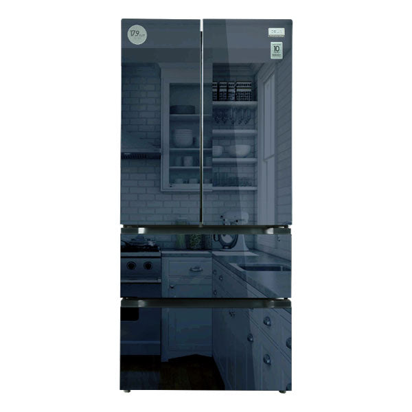 (POR PEDIDO) Refrigeradora 2 Puertas con 2 Gavetas Espejo 18P3 Inverter MIRROR-18D4P Drija