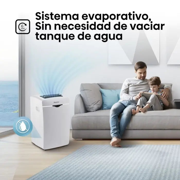 Aire Acondicionado Portátil 12,000 BTU R-32 Bajo Ruido Timer 24 Horas Hisense AP-12CW1RNXS20 HISENSE