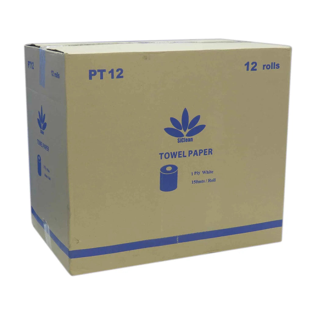Caja de 12 Rollos de Papel Toalla 150mt 36gsm PT12 SiClean SICLEAN
