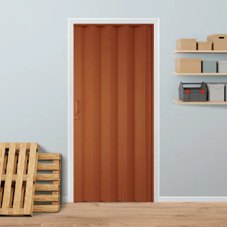 Puerta de PVC Plegable 91.4x203cm Nuez 136-4002
