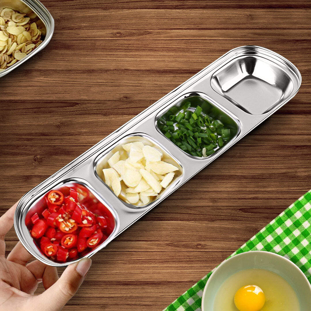 Ramekin Salsero de Acero Inoxidable 4 Divisiones 89669 Selecto
