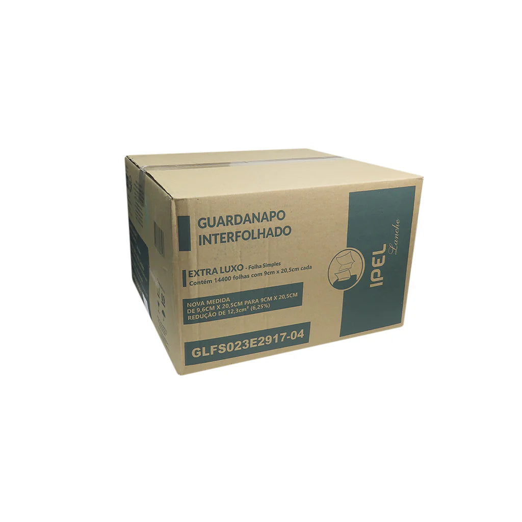 Caja de Servilleta Pop Up de Dispensador 18 PQT x 800 Hojas 14,400 Unidades IPEL