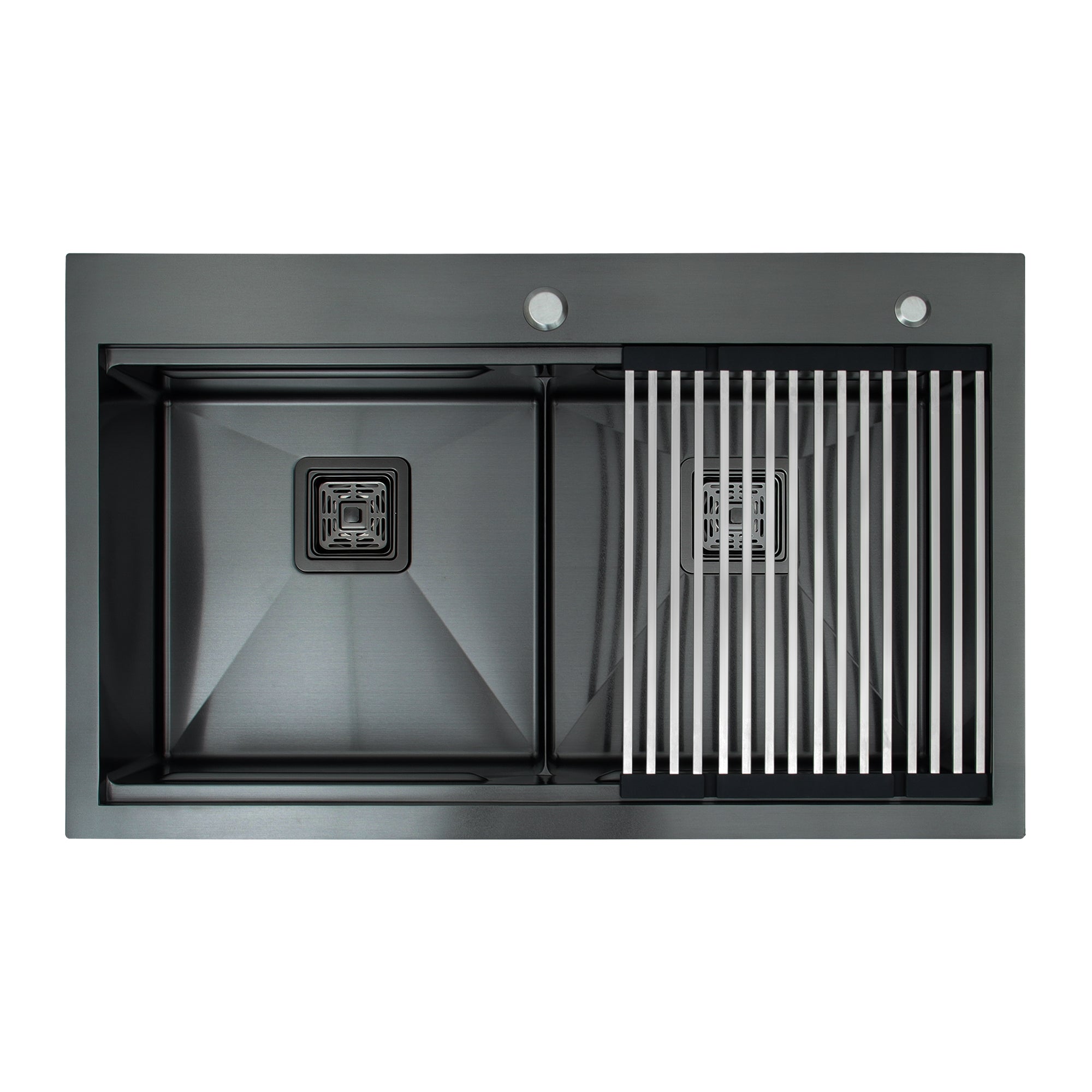 Fregador de 2 Tinas de Acero Inoxidable Negro Mate River-G Gasco GASCO