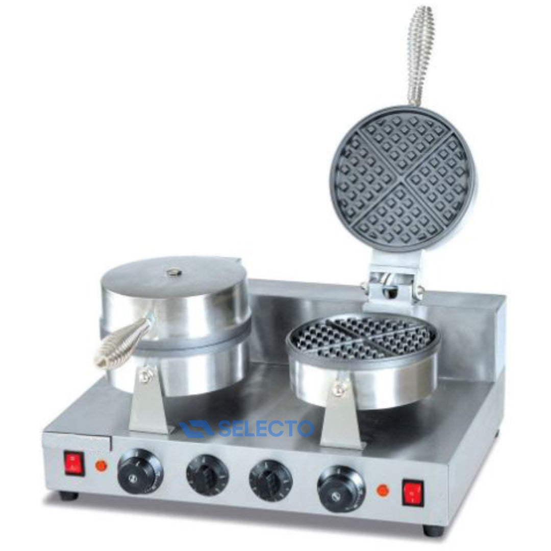 Máquina para Waffle Doble Plano Eléctrico HWB-2 Waflera. Wafflera. Selecto