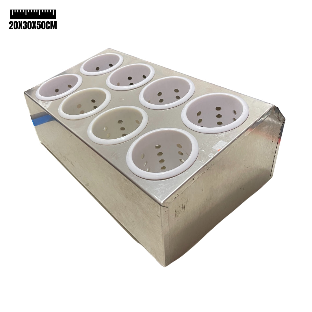 Organizador de Cubiertos de Acero Inoxidable de 8 Compartimientos