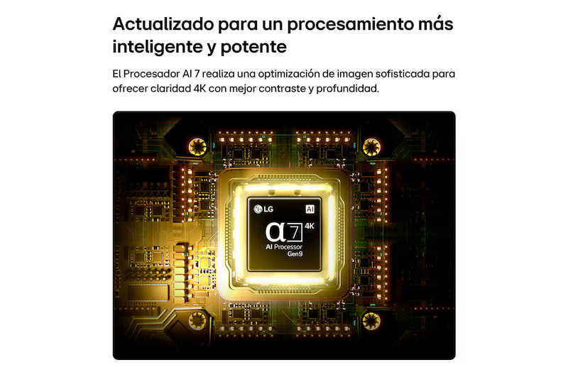 Televisor Smart TV 65" Mini LED 4K QNED70 LG 65QNED70BSA Televisión