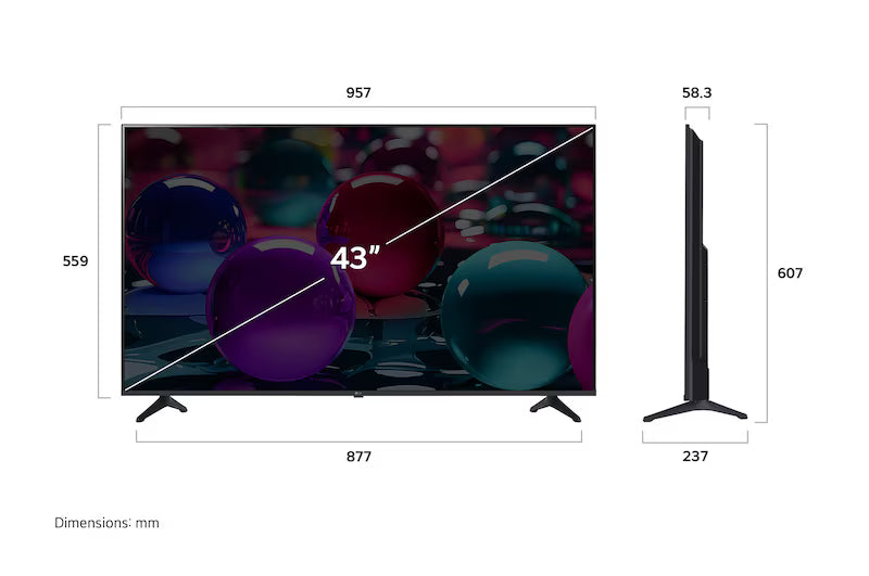 Televisor Smart TV 43" UHD AI 4K LG 43UA7300PSB LG
