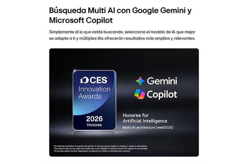 Televisor Smart TV 65" Mini LED 4K QNED70 LG 65QNED70BSA Televisión