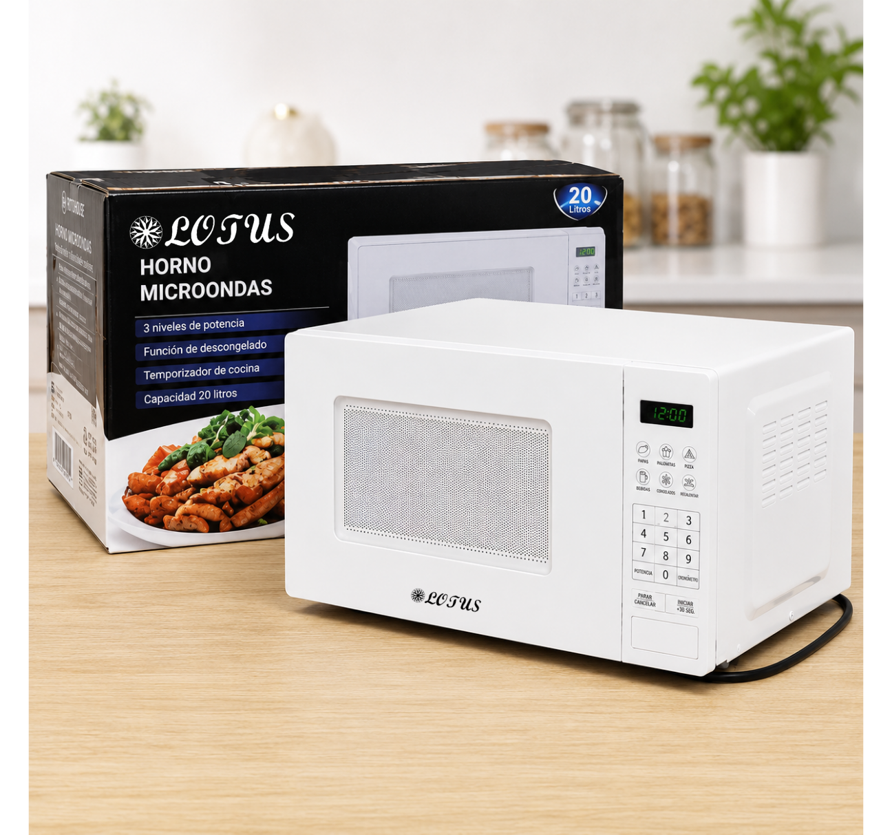 Microonda Horno 20L Lotus Blanco LT-9890