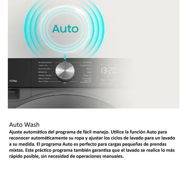 Centro de Lavado Lavadora y Secadora 2en1 15kg/10kg Eléctrico Carga Frontal Hisense WD3S1543BT