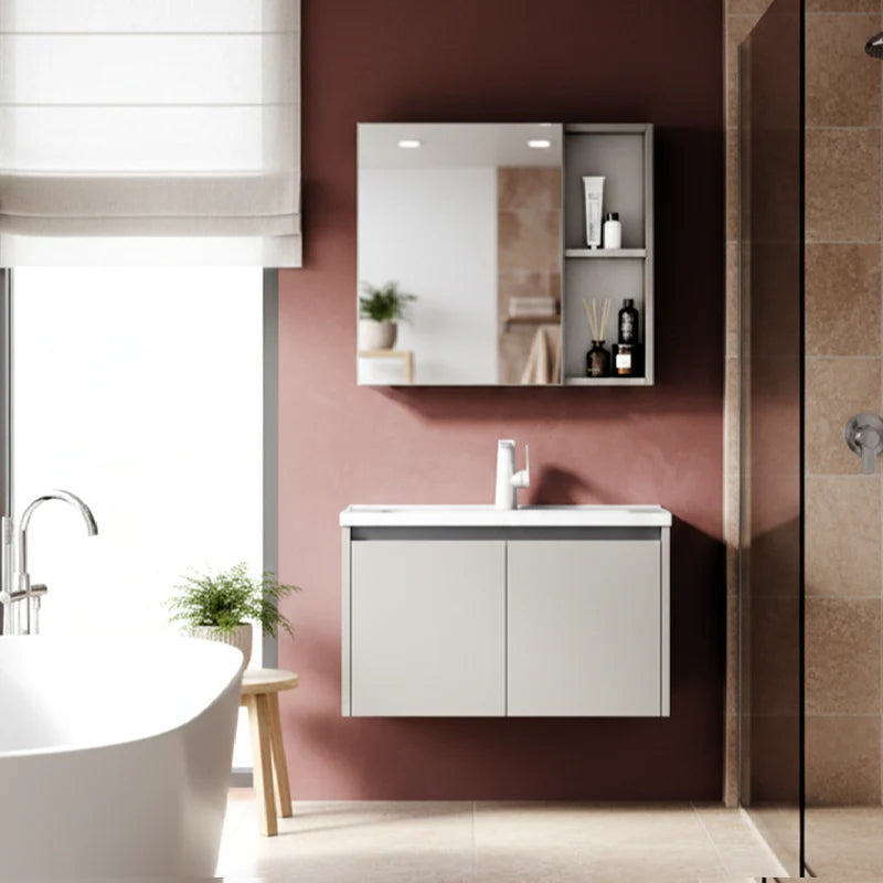 Mueble Para Baño Gabinete Inferior Con Lavamanos 70×48×45 Cm Mueble Moderno Color Beige Crema GBS-GAB01