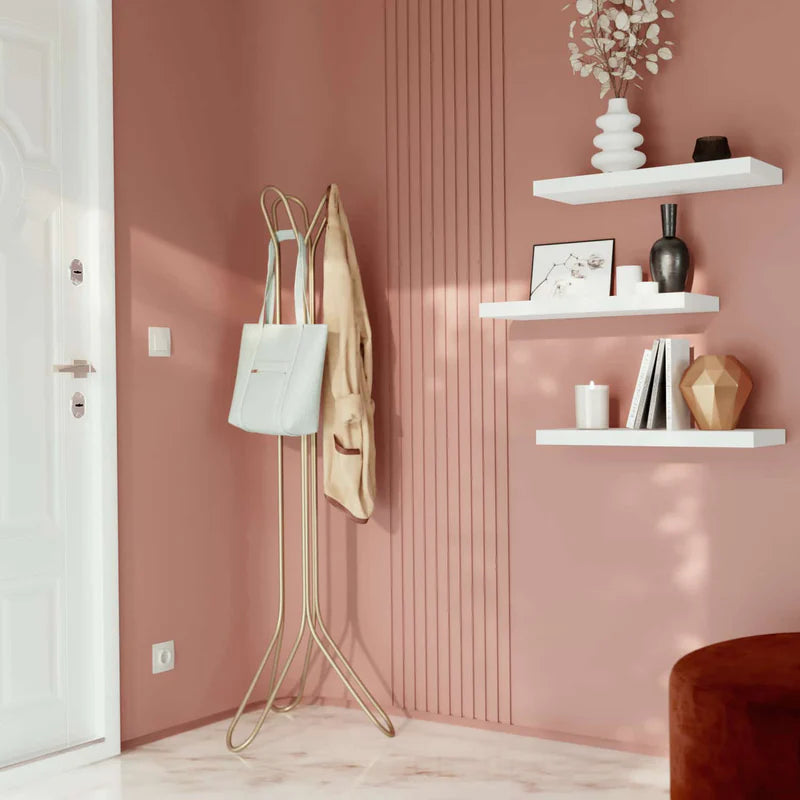 Repisas De Pared 60 Cm Largo X 23.5 Cm Ancho X 38 Mm Espesor (1 1/2") Color Blanco