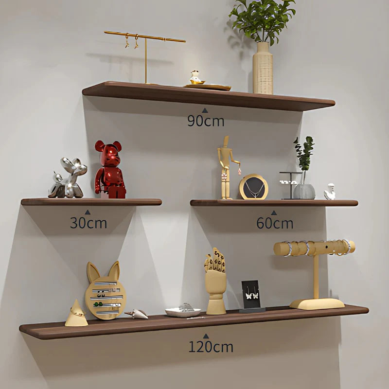 Repisas De Pared Estanterías Flotantes (Set De 4 Piezas). Tablillas Chocolates. AB053