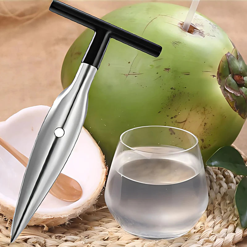 Abridor De Cocos De Acero Inoxidable. Herramienta Para Perforar Cocos Verdes Fácil Y Segura. (Unidad) Abre Pipa. AB855 Selecto