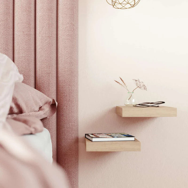 Repisas De Pared 23 Cm Largo X 23.5 Cm Ancho X 38 Mm Espesor (1 1/2") Color Madera ADR-3276007203233