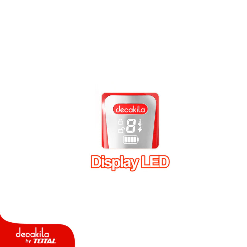 Procesador De Alimentos Inalámbrico Rojo 250W 1.25L Pica, Rebana Y Corta. Incluye Batería Y Cargador. Decakila KUMG027R