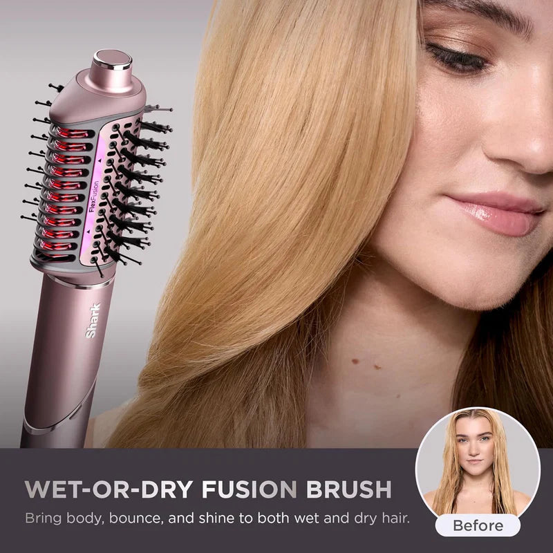 Secador Y Plancha Shark Flexfusion 5 En 1. Cepillo Estilizador Blower De Cabello HD641S.