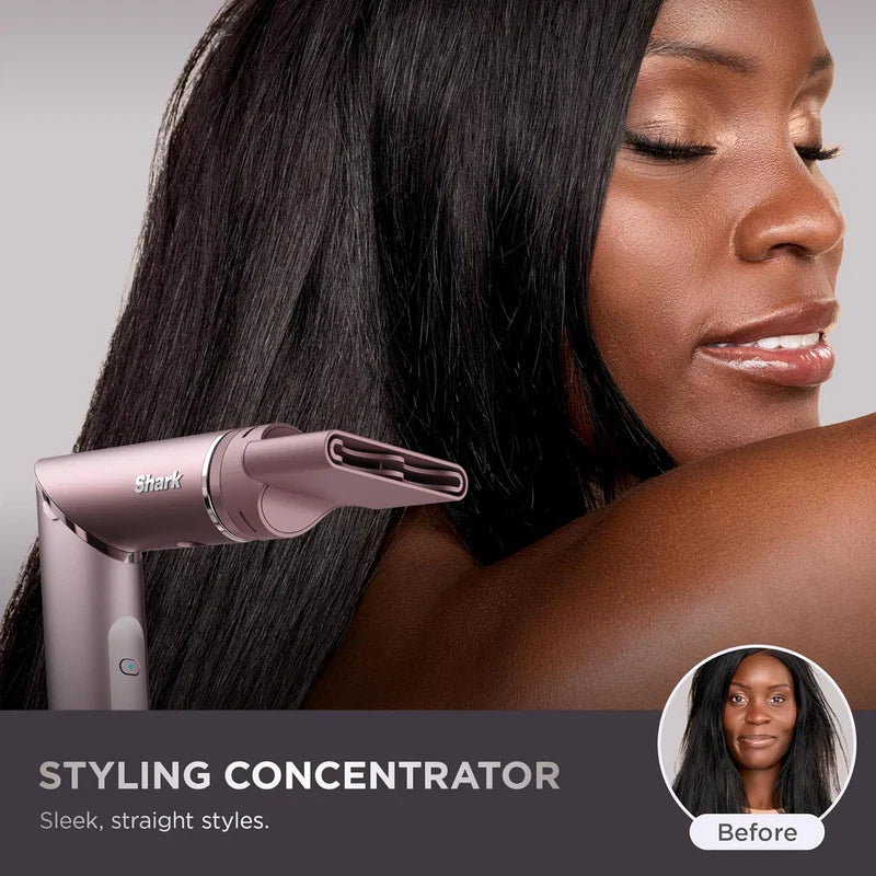 Secador Y Plancha Shark Flexfusion 5 En 1. Cepillo Estilizador Blower De Cabello HD641S.