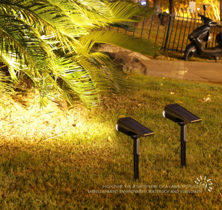 Lámpara Estaca Solar LED Negra 7W 500 Lumens Con Paneles Solares Integrados. 164X116x303mm Reflector Solar Para Jardín. CL303-SOL-04-7W-30K-Z