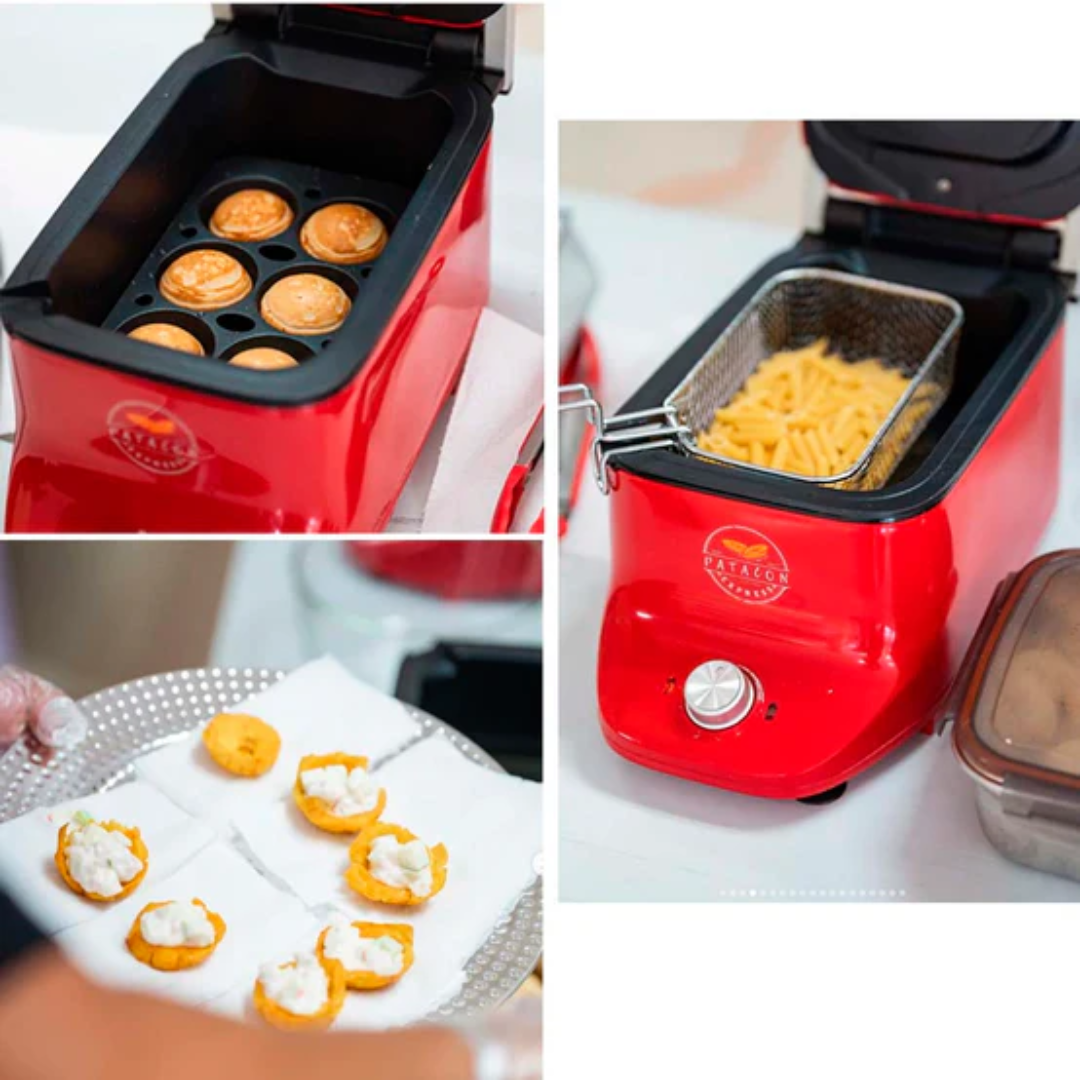 Pataconera Multifuncional Eléctrica 6 en 1 Capacidad 1 Litro Patacon Express PE1026 Freidora.