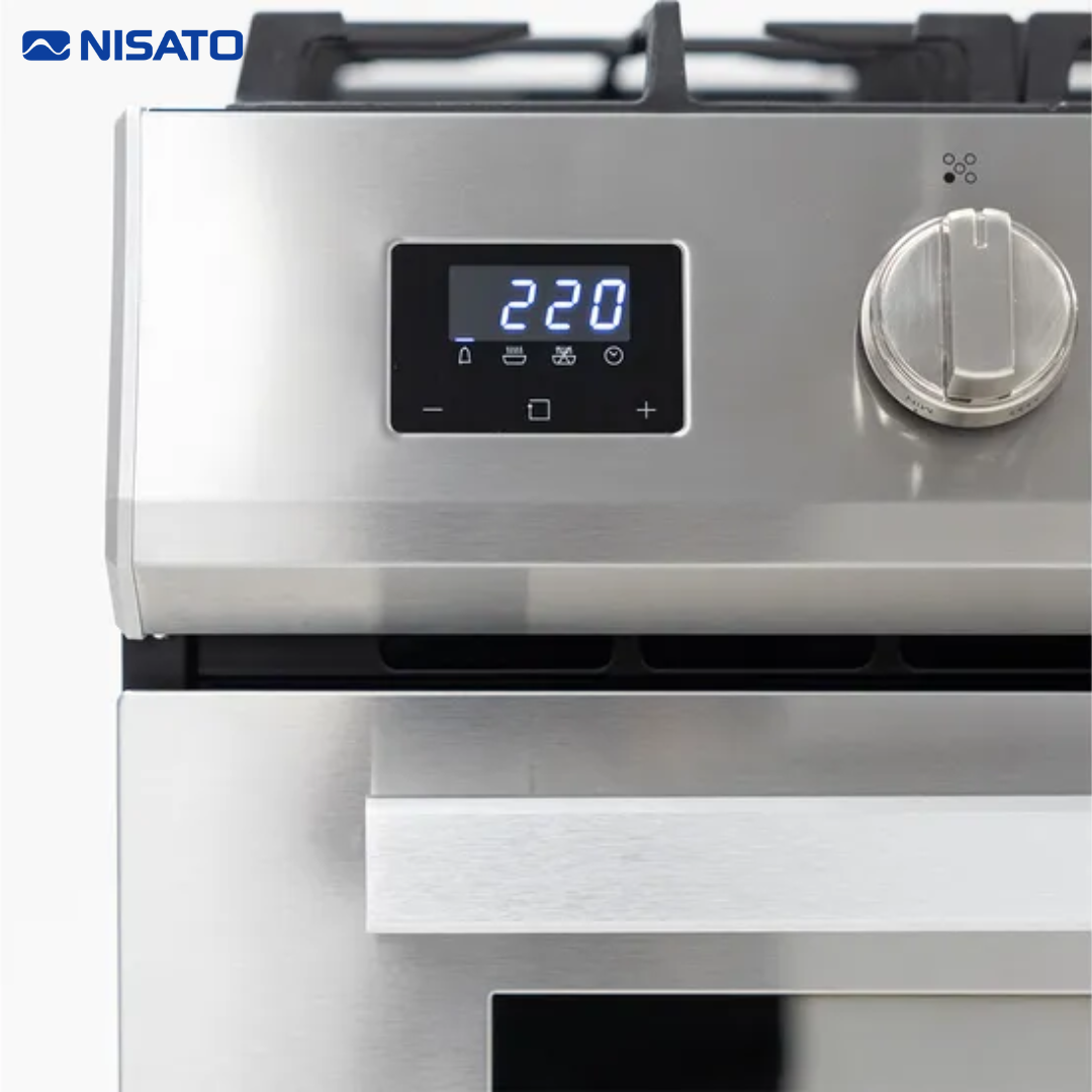 Estufa con Horno 5 Quemadores 30" Silver Pro Semi Profesional Nisato NE-7864DGAZ9