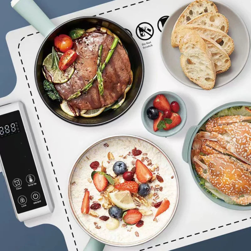 Plancha Caliente Para Calentar Alimentos. Tapete Eléctrico. Bandeja De Calentamiento De Silicona De Grado Alimenticio. Plancha Caliente (Colores Al Azar, Negro, Blanco, Azul Oscuro) AB211
