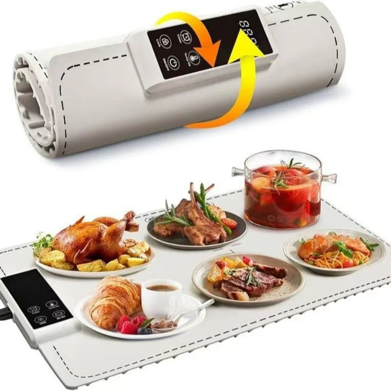 Plancha Caliente Para Calentar Alimentos. Tapete Eléctrico. Bandeja De Calentamiento De Silicona De Grado Alimenticio. Plancha Caliente (Colores Al Azar, Negro, Blanco, Azul Oscuro) AB211