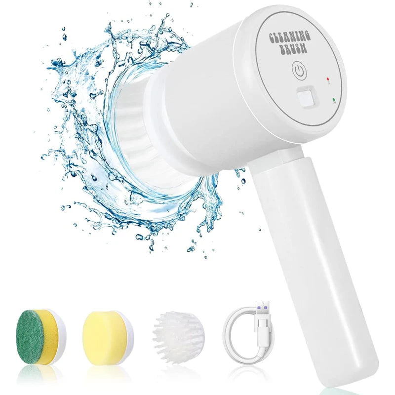 Cepillo Giratorio Eléctrico Inalámbrico. Limpiador A Batería Con Resistencia Al Agua IPX7. Incluye Accesorios. AB341