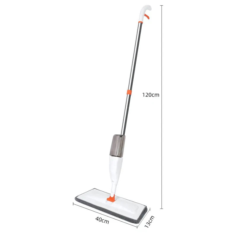Mopa Con Rociador Spray Y Almohadilla De Microfibra Reutilizable. Limpieza Sin Cubeta Trapeador Plano. Spray Mop AB344