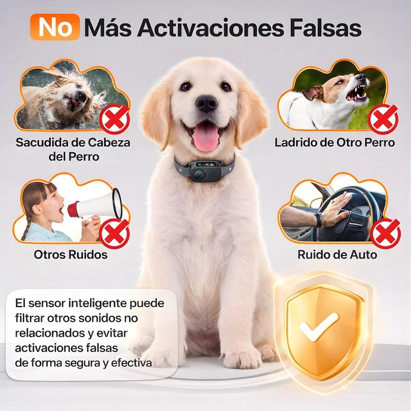 Collar De Entrenamiento Para Perros Recargable Con Control De Ladridos. 3 Modos (Beep, Vibración Y Descarga) Con 5 Niveles De Sensibilidad. Antiladridos. LT965