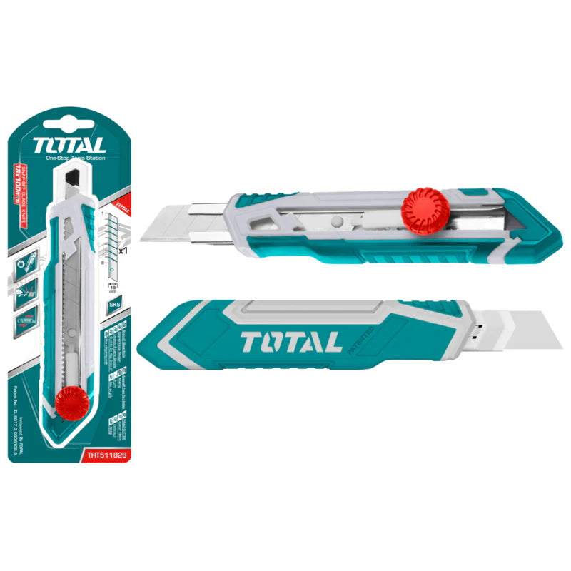 Exacto De 173 Mm. Con Cuchillas De 18 Mm X 100 Mm. SK5. Pulsador Redondo. THT511826