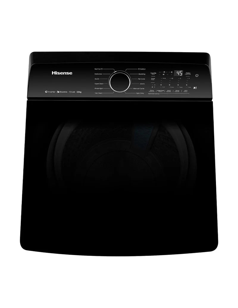 Lavadora Automática Carga Superior 20kg Negro Smart Fuzzy Hisense WT5I2023DB