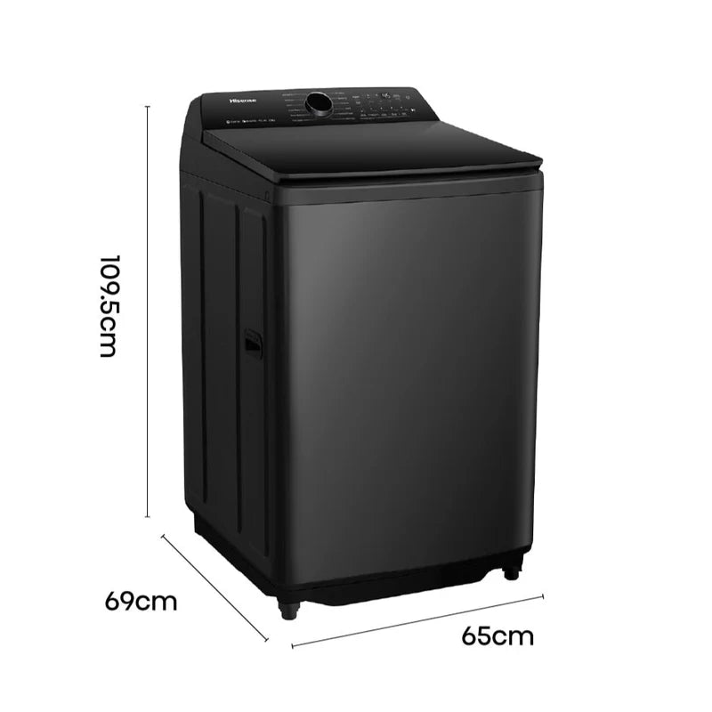Lavadora Automática Carga Superior 20kg Negro Smart Fuzzy Hisense WT5I2023DB