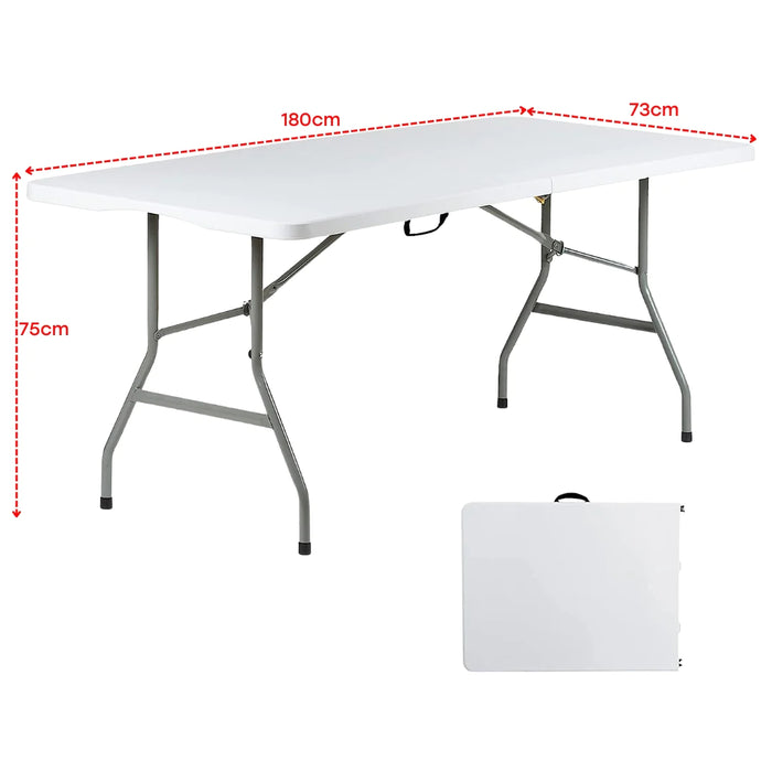 Mesa Plegable Plástico de 6 Pies 180x75x73cm BSL-XZ184