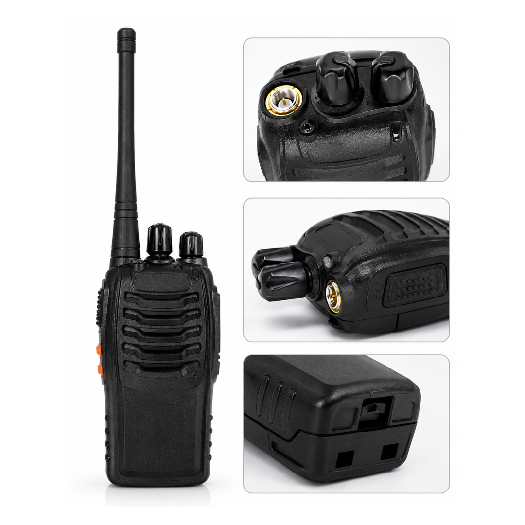 (LLEGANDO 3 DE JULIO) Set de 2 Radio de Comunicación Portátil Recargable | Walkie Talkie Profesional de Largo Alcance con Base de Carga NVS23526417